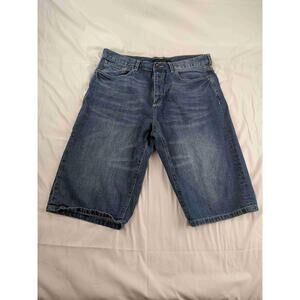 Sean John Mens Denim Faded Wash Knee-Length Shorts Size 36